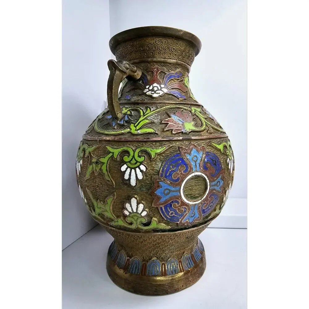 Old Japanese Bronze - Enameled Vase *Read Description*
